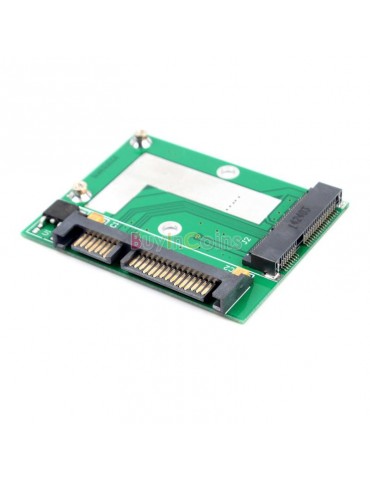 PCI-E Half Height mini mSATA SSD to 7mm 2.5" SATA 22pin Hard Sisk Drive