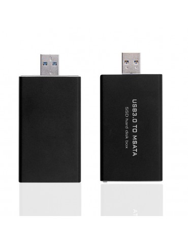 MSATA SSD To USB 3.0  Hard Disk Box Converter Adapter Enclosure External Box