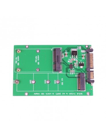 1pc NGFF M.2 B+M KEY or mSATA SSD to SATA III 3 Adapter Card