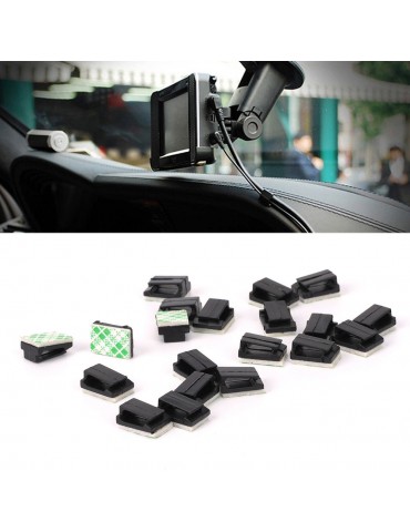 20Pcs Car Wires Fixed Clips Data Cord Tie Cable Mount Self-adhesive