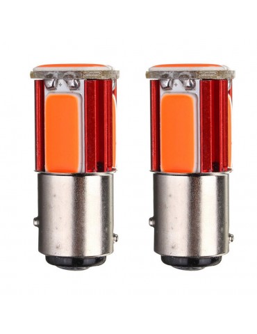 2pcs 1157 BAY15D COB LED Auto Car Tail Stop Brake Light Turn Signal Red Bulb Lamp
