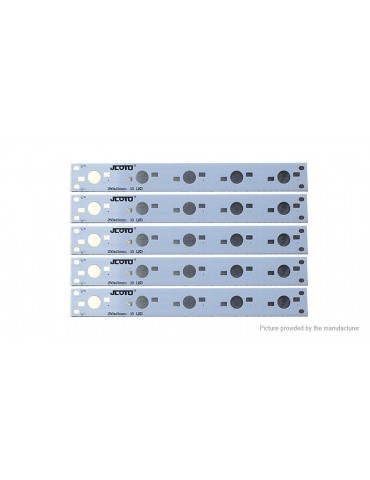 JLOTU 125mm Rectangle Base Plate for 5*LED Emitters (5-Pack)